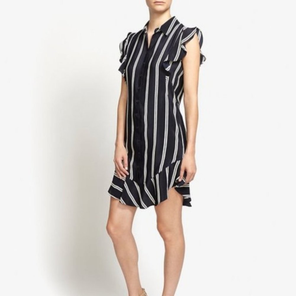 INTERMIX Mila striped shirtdress - Size Small